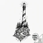 Lighthouse, tattoo flash sheet design, clear… – tattoo sketch (№1751207541_0, 29.06.2025 14:32) — tattoovalue.net