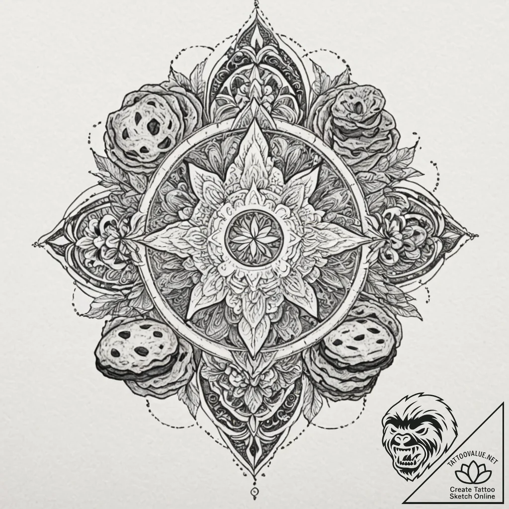 A sketch of the oracle, surrounded by smoke a... - tattoo sketch (№1751207752_0, 29.06.2025 14:35) — tattoovalue.net