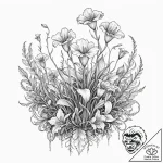 A carnivorous plant collection, artistic tatt… – tattoo sketch (№1751208542_0, 29.06.2025 14:49) — tattoovalue.net
