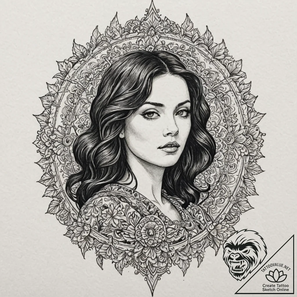 A sketch of apollonia vitelli-corleone, beaut... - tattoo sketch (№1751208777_0, 29.06.2025 14:52) — tattoovalue.net
