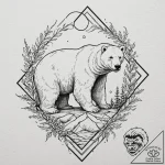 Polar bear, tattoo drawing outline, moderatel… – tattoo sketch (№1751209575_0, 29.06.2025 15:06) — tattoovalue.net