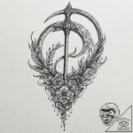 Scythe, tattoo flash sheet design, highly det… – tattoo sketch (№1751209920_0, 29.06.2025 15:12) — tattoovalue.net