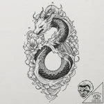 Omega (symbol), tattoo sketch design, black a… – tattoo sketch (№1751211421_0, 29.06.2025 15:37) — tattoovalue.net
