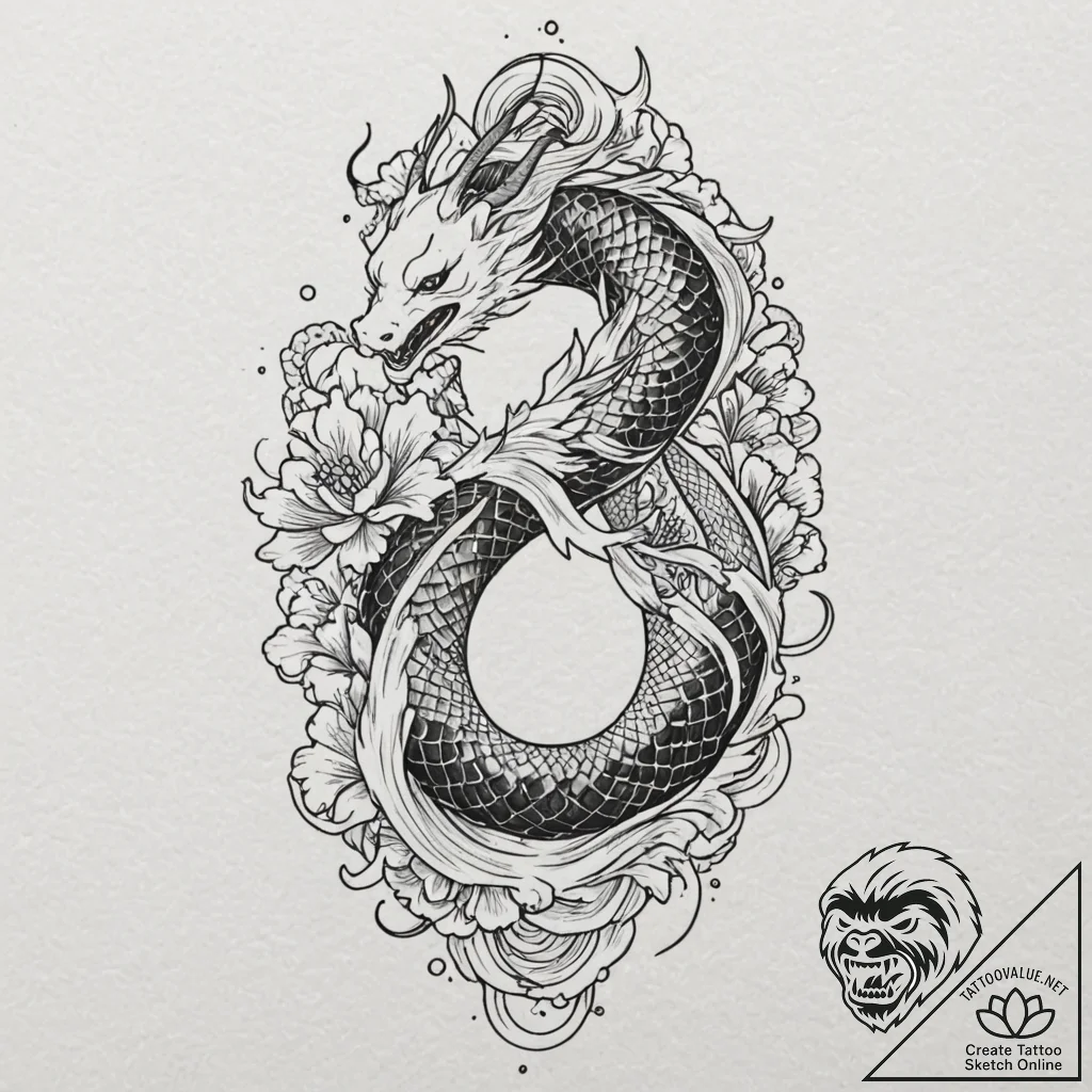 Omega (symbol), tattoo sketch design, black a... - tattoo sketch (№1751211421_0, 29.06.2025 15:37) — tattoovalue.net