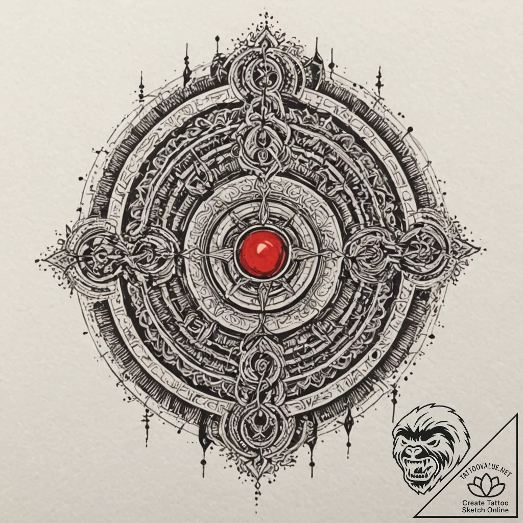 Labyrinth, tattoo sketch design, clean lines,... - tattoo sketch (№1751212466_0, 29.06.2025 15:54) — tattoovalue.net