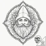 A sketch of the travelling garden gnome from… – tattoo sketch (№1751212579_0, 29.06.2025 15:56) — tattoovalue.net
