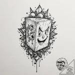 Jack-in-the-box, concept art for tattoo, prof… – tattoo sketch (№1751213001_0, 29.06.2025 16:03) — tattoovalue.net