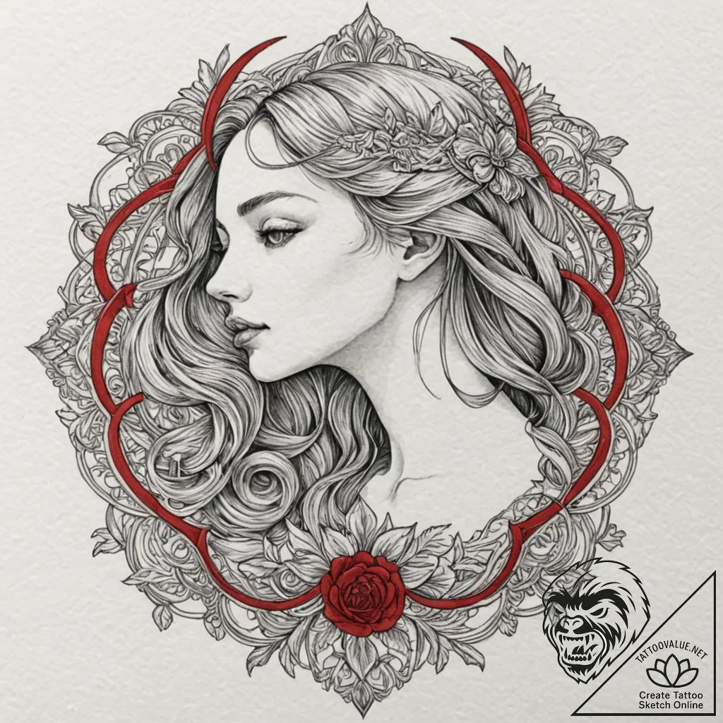 A watercolor sketch of the "like a virgin" mo... - tattoo sketch (№1751213417_0, 29.06.2025 16:10) — tattoovalue.net