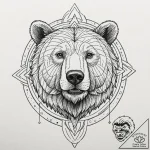 A sketch of an armored bear (panserbjørne) li… – tattoo sketch (№1751213638_0, 29.06.2025 16:13) — tattoovalue.net