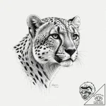 Cheetah, concept art for tattoo, detailed cro… – tattoo sketch (№1751214410_0, 29.06.2025 16:26) — tattoovalue.net
