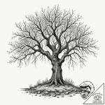 A watercolor sketch of the whomping willow.,… – tattoo sketch (№1751214513_0, 29.06.2025 16:28) — tattoovalue.net
