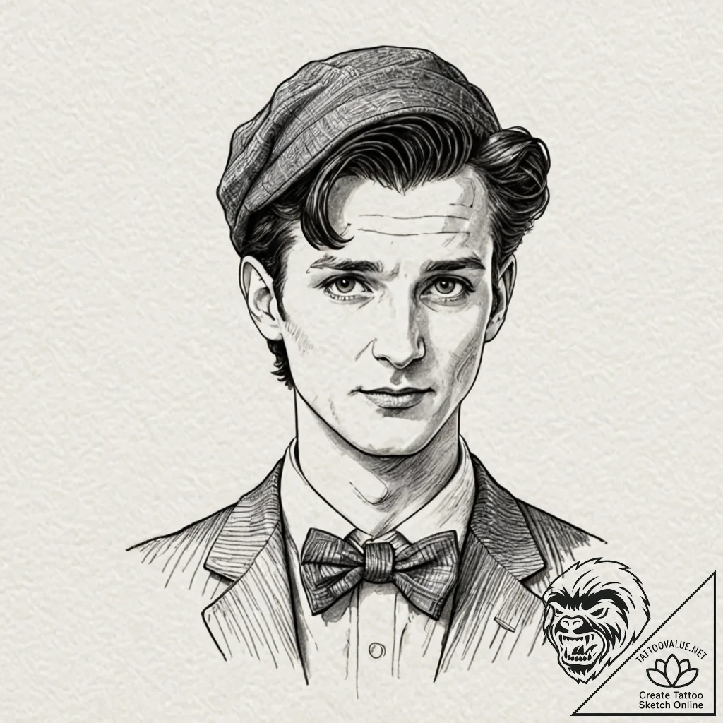A neo-traditional portrait of the eleventh do... - tattoo sketch (№1751215322_0, 29.06.2025 16:42) — tattoovalue.net