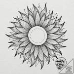 Solar flare, artistic tattoo sketch, fine lin… – tattoo sketch (№1751215959_0, 29.06.2025 16:52) — tattoovalue.net