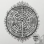 A tree with its roots exposed, forming a laby… – tattoo sketch (№1751217145_0, 29.06.2025 17:12) — tattoovalue.net
