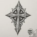 A templar knight’s cross, tattoo sketch desig… – tattoo sketch (№1751217378_0, 29.06.2025 17:16) — tattoovalue.net