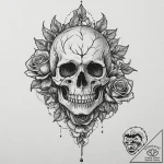A graphic novel style portrait of a white wal… – tattoo sketch (№1751217597_0, 29.06.2025 17:19) — tattoovalue.net