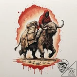 A sketch of a tusken raider (sand person) on… – tattoo sketch (№1751217830_0, 29.06.2025 17:23) — tattoovalue.net