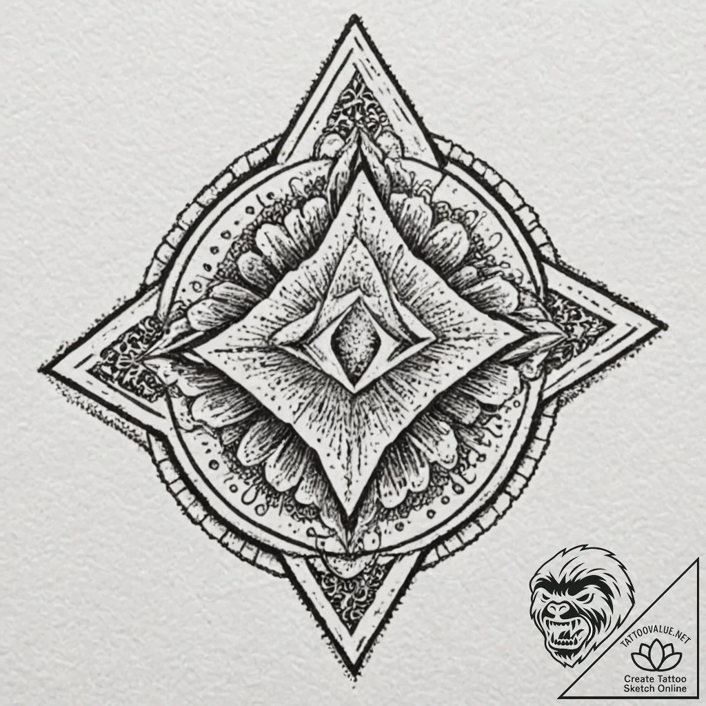 A linework tattoo of the u.a. high school log... - tattoo sketch (№1751219021_0, 29.06.2025 17:43) — tattoovalue.net