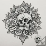 A trash polka composition of the various clue… – tattoo sketch (№1751219392_0, 29.06.2025 17:49) — tattoovalue.net