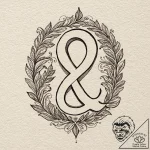 An ampersand symbol, ink illustration for tat… – tattoo sketch (№1751219695_0, 29.06.2025 17:54) — tattoovalue.net