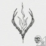 A wishbone, concept art for tattoo, clear ima… – tattoo sketch (№1751220063_0, 29.06.2025 18:01) — tattoovalue.net