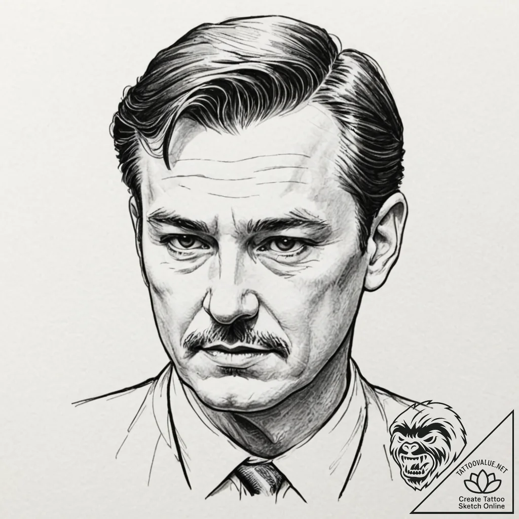 A sketch of the unsettlingly calm serial kill... - tattoo sketch (№1751220707_0, 29.06.2025 18:11) — tattoovalue.net