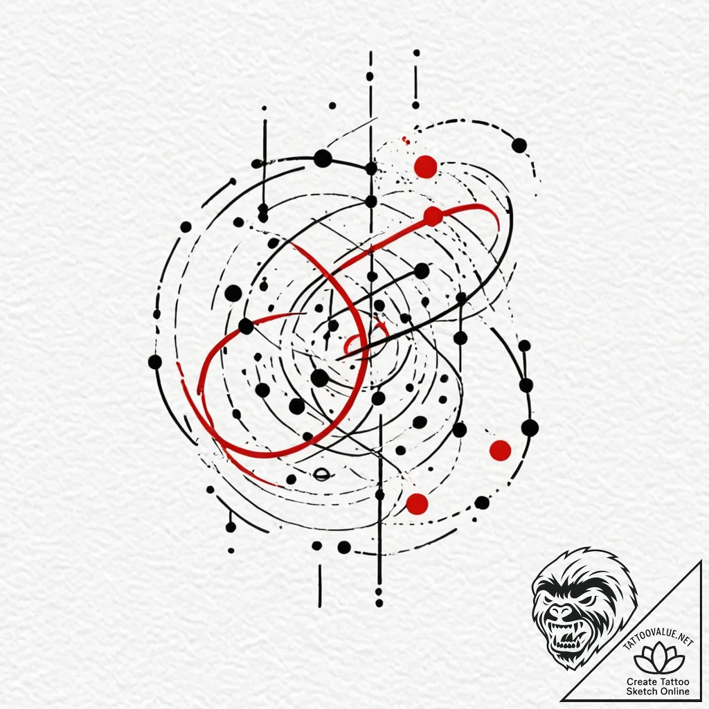 A linework tattoo of the morse code message f... - tattoo sketch (№1751221485_0, 29.06.2025 18:24) — tattoovalue.net
