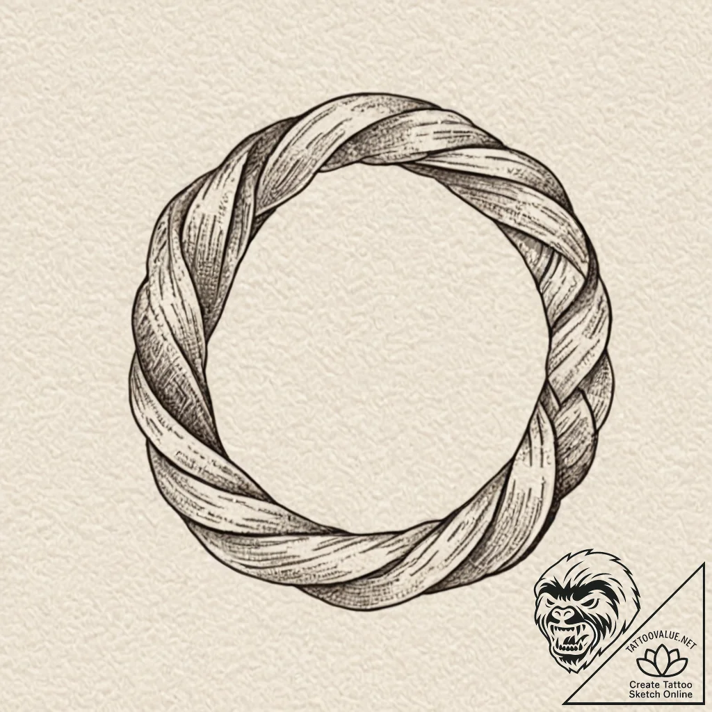 A mobius strip, tattoo sketch design, minimal... - tattoo sketch (№1751222089_0, 29.06.2025 18:34) — tattoovalue.net