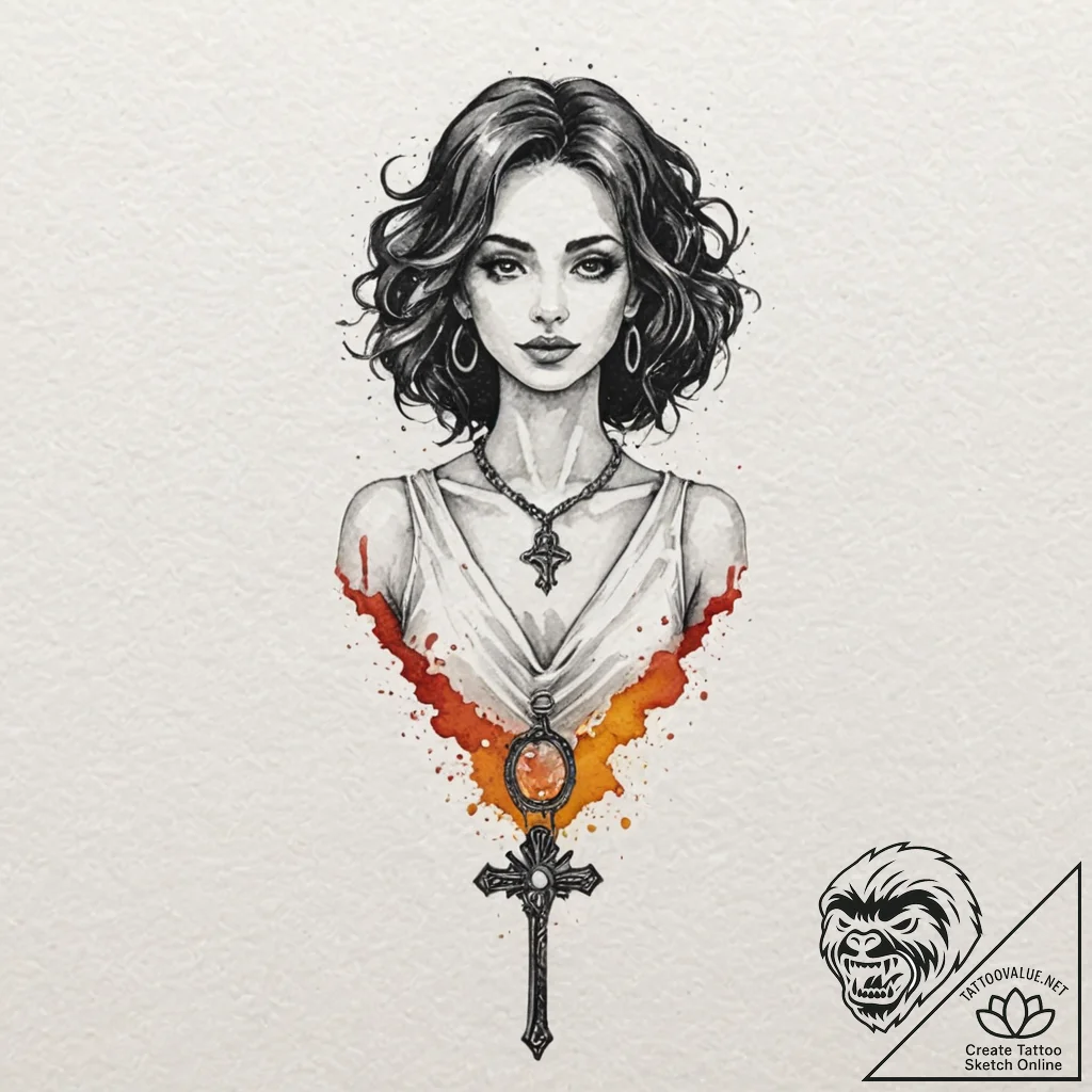 A sketch of death from the sandman, with her... - tattoo sketch (№1751223731_0, 29.06.2025 19:02) — tattoovalue.net