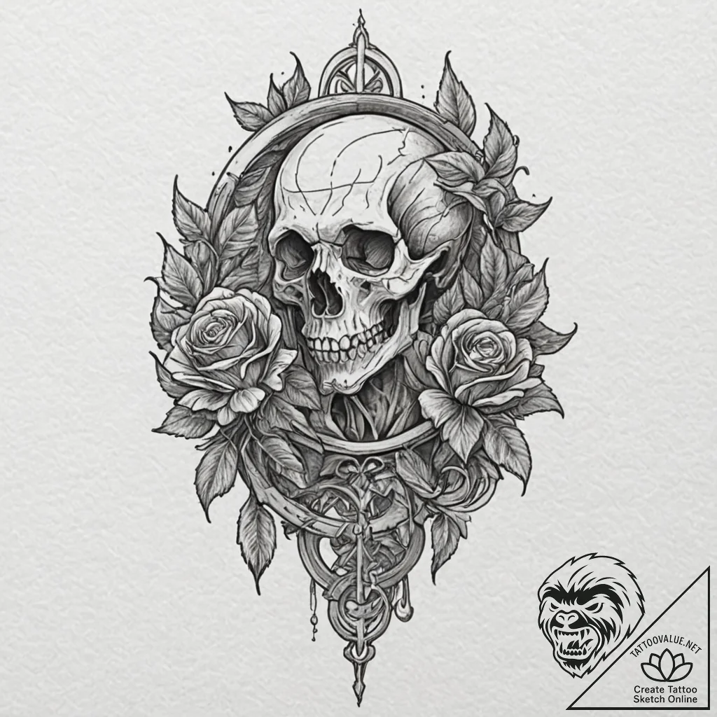 A linework tattoo of the white hand of saruma... - tattoo sketch (№1751224372_0, 29.06.2025 19:12) — tattoovalue.net