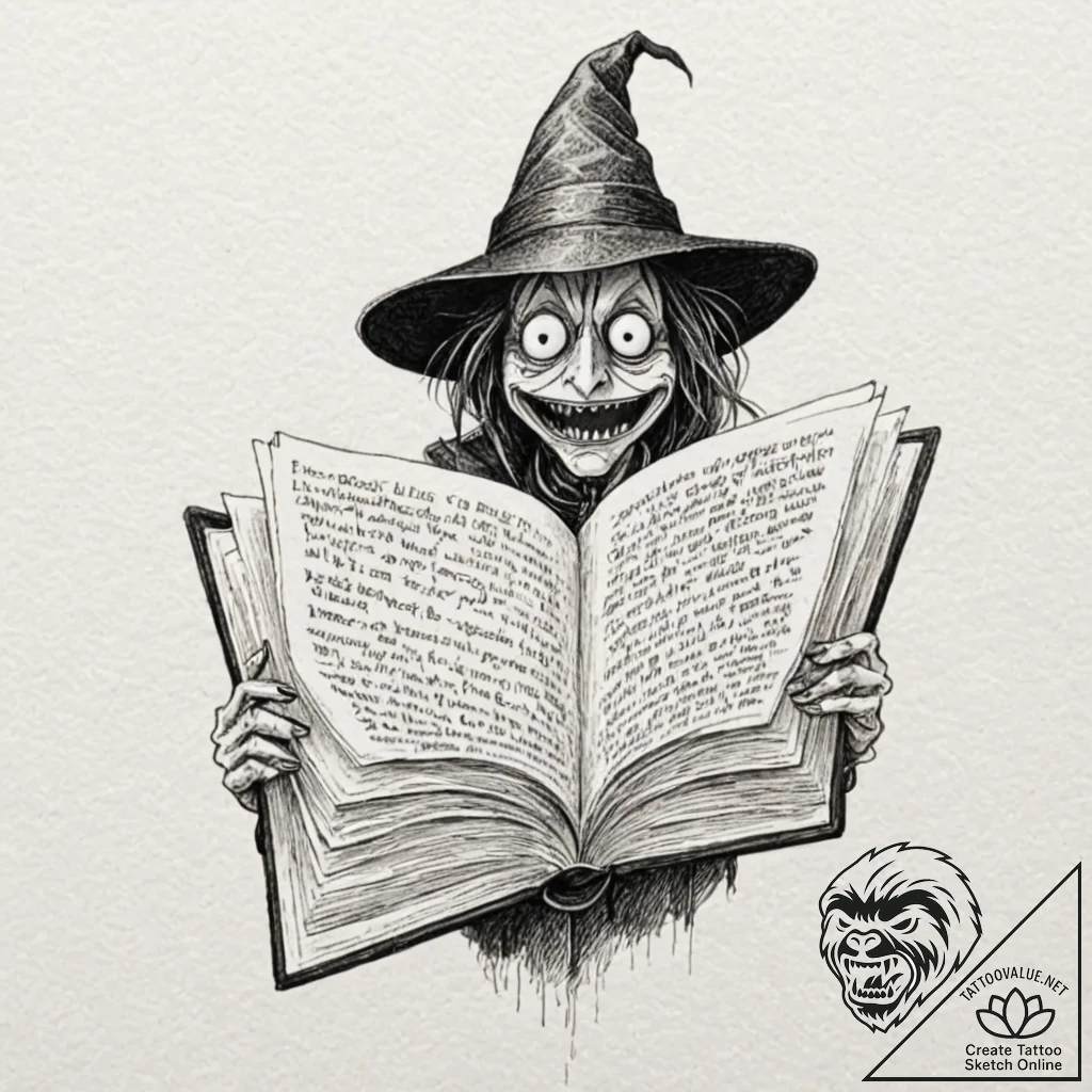 A sketch of the babadook from the pop-up book... - tattoo sketch (№1751224480_0, 29.06.2025 19:14) — tattoovalue.net