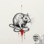 Rat, tattoo line art, masterpiece, best quali… – tattoo sketch (№1751225264_0, 29.06.2025 19:27) — tattoovalue.net