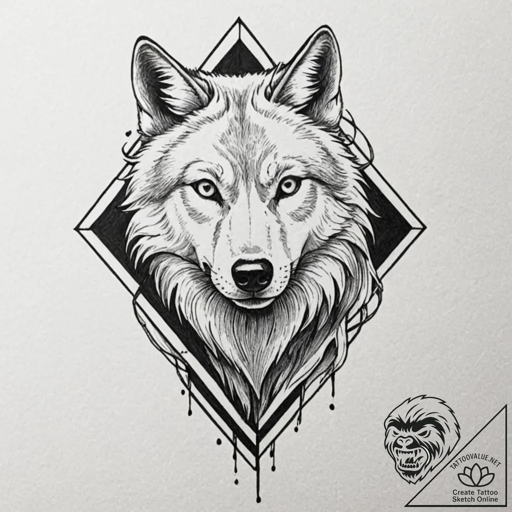 Fenrir (the wolf), tattoo flash sheet design,... - tattoo sketch (№1751225981_0, 29.06.2025 19:39) — tattoovalue.net