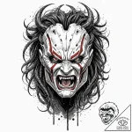 117. trash polka sketch of the predator’s unm… – tattoo sketch (№1751226327_0, 29.06.2025 19:45) — tattoovalue.net