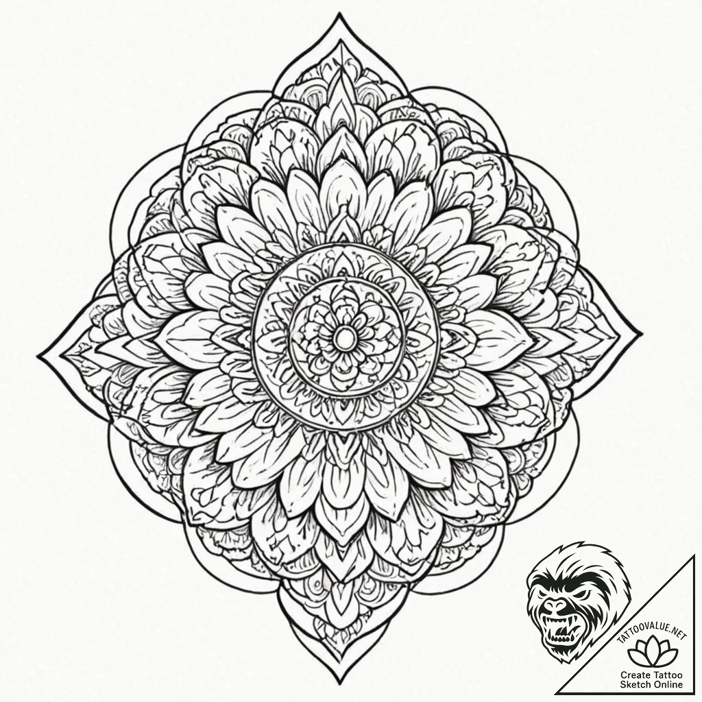 Kappa, tattoo line art, black outline only, p... - tattoo sketch (№1751226886_0, 29.06.2025 19:54) — tattoovalue.net