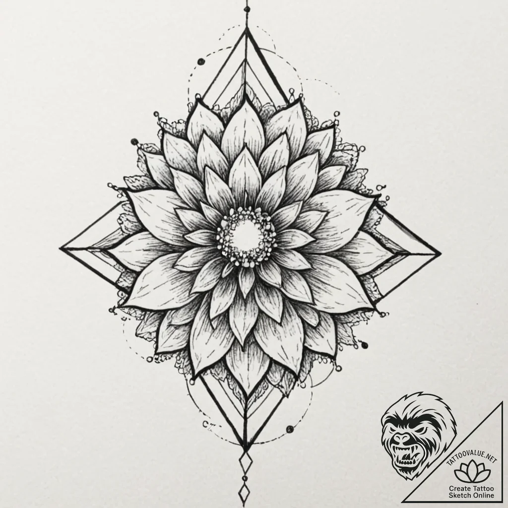 Crystal, tattoo sketch design, on white paper... - tattoo sketch (№1751227310_0, 29.06.2025 20:01) — tattoovalue.net
