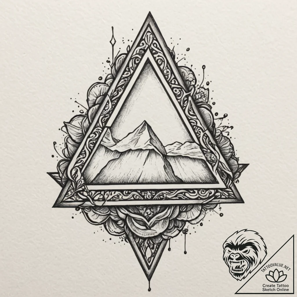 An impossible shape (penrose triangle), tatto... - tattoo sketch (№1751227819_0, 29.06.2025 20:10) — tattoovalue.net
