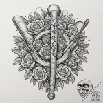 A neo-traditional tattoo of the “basterds” ba… – tattoo sketch (№1751228340_0, 29.06.2025 20:19) — tattoovalue.net