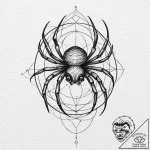 A peacock spider showing its colors, tattoo l… – tattoo sketch (№1751228903_0, 29.06.2025 20:28) — tattoovalue.net