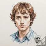 A watercolor portrait of napoleon dynamite, w… – tattoo sketch (№1751229217_0, 29.06.2025 20:33) — tattoovalue.net