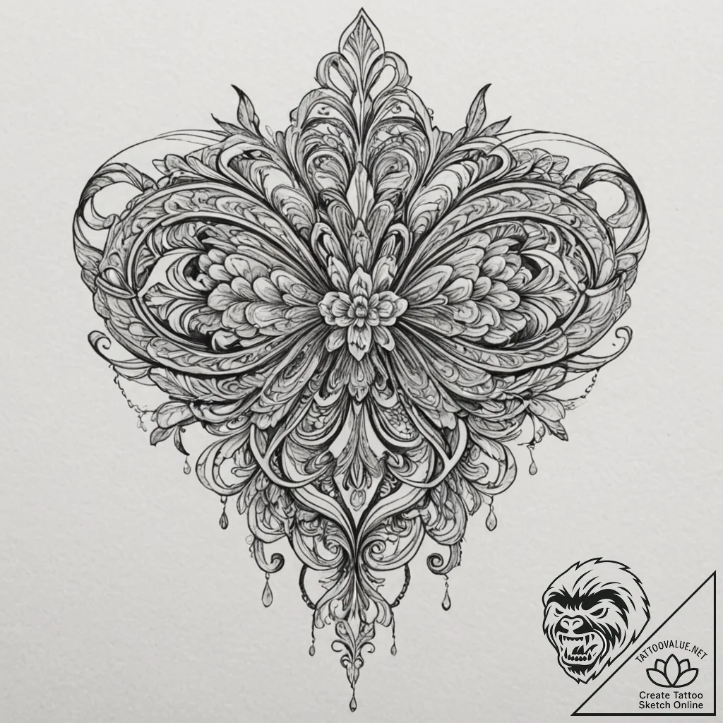 Bow, artistic tattoo sketch, rough sketchy li... - tattoo sketch (№1751229334_0, 29.06.2025 20:35) — tattoovalue.net