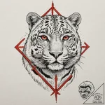 Leopard, tattoo flash sheet design, black and… – tattoo sketch (№1751230686_0, 29.06.2025 20:58) — tattoovalue.net