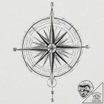 A compass rose (is there as wind rose, but ca… – tattoo sketch (№1751231214_0, 29.06.2025 21:06) — tattoovalue.net