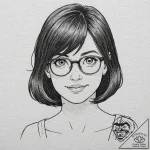 A linework tattoo of tina belcher from bob’s… – tattoo sketch (№1751231554_0, 29.06.2025 21:12) — tattoovalue.net