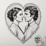 A graphic novel panel of the “i love you” / “… – tattoo sketch (№1751231905_0, 29.06.2025 21:18) — tattoovalue.net