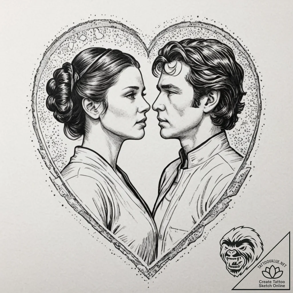 A graphic novel panel of the "i love you" / "... - tattoo sketch (№1751231905_0, 29.06.2025 21:18) — tattoovalue.net
