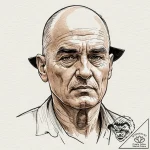 A watercolor sketch of colonel kurtz’s face e… – tattoo sketch (№1751232015_0, 29.06.2025 21:20) — tattoovalue.net
