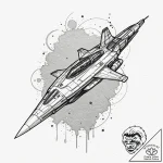 A linework tattoo of the normandy sr-2 ship f… – tattoo sketch (№1751233717_0, 29.06.2025 21:48) — tattoovalue.net