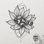 Blueberry, tattoo flash sheet design, minimal… – tattoo sketch (№1751233822_0, 29.06.2025 21:50) — tattoovalue.net