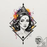 Queen of spades, tattoo flash sheet design, c… – tattoo sketch (№1751234140_0, 29.06.2025 21:55) — tattoovalue.net